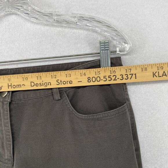 EILEEN FISHER Pants S Organic Cotton Twill Stretch Slim Straight 5 Pocket Gray - Picture 8 of 12